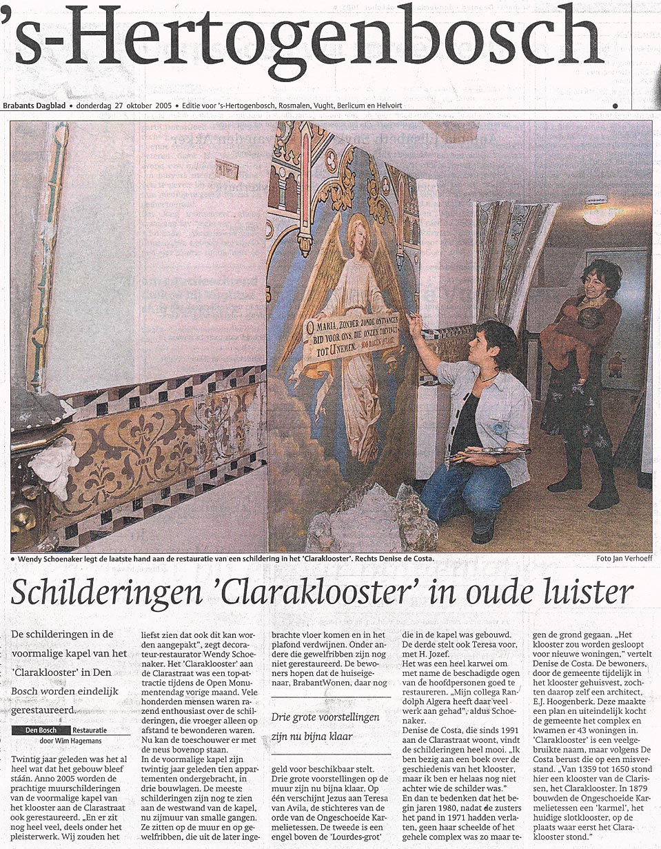 Schilderingen Claraklooster in oude luister