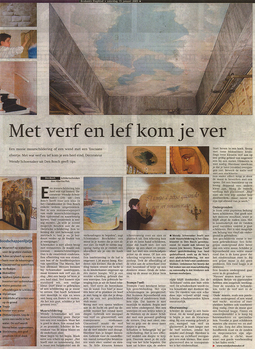 Met verf en lef kom je ver, Brabants Dagblad
